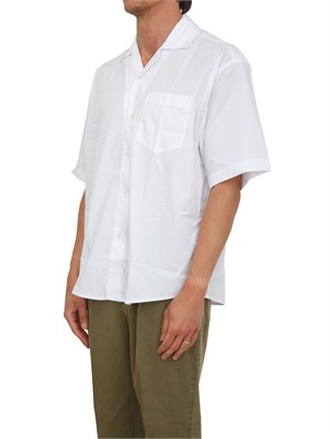 Camicia a manica corta bianca Paolo Pecora relaxed fit in UOMO