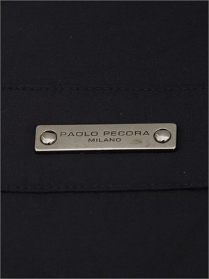 Camicia a manica corta nera Paolo Pecora relaxed fit in UOMO