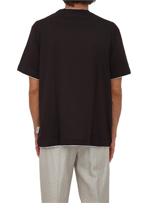 T-shirt Paolo Pecora in cotone marrone in UOMO