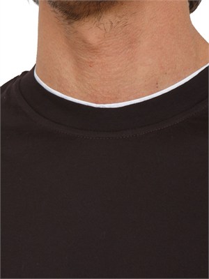 T-shirt Paolo Pecora in cotone marrone in UOMO
