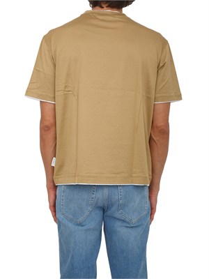 T-shirt Paolo Pecora in cotone beige in UOMO