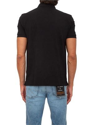 Polo nera Hugo uomo in cotone con logo in UOMO