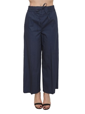 Pantalone EMMCALAO Emme Marella in cotone blu in DONNA