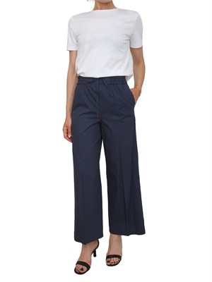 Pantalone EMMCALAO Emme Marella in cotone blu in DONNA