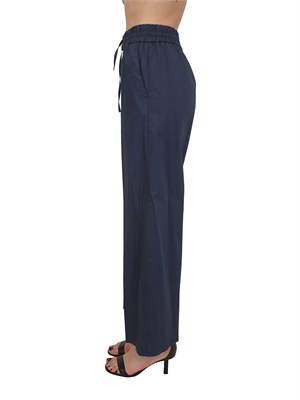Pantalone EMMCALAO Emme Marella in cotone blu in DONNA