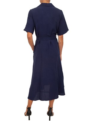 Abito blu Emmdetto di Emme Marella in lino e viscosa in DONNA