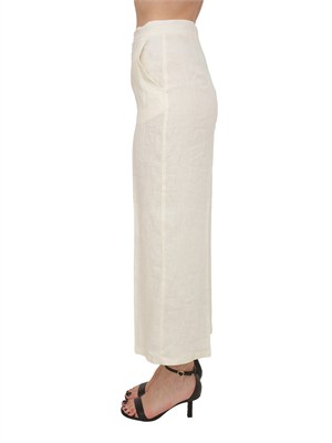 Pantalone EMMCLAVA Emme Marella in lino avorio in DONNA