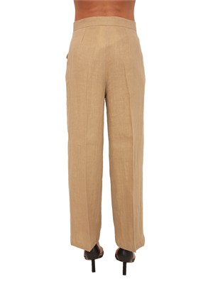 Pantalone EMMCLAVA Emme Marella in lino beige in DONNA