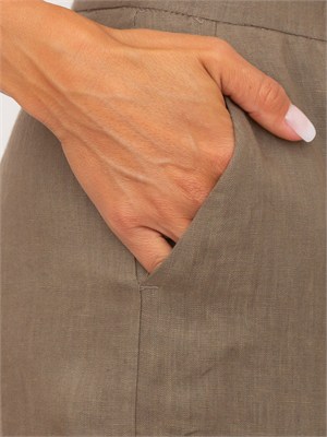 Pantalone EMMCLAVA Emme Marella in lino taupe in DONNA