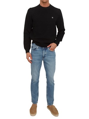Maglia nera HUGO uomo in misto viscosa e lana in UOMO