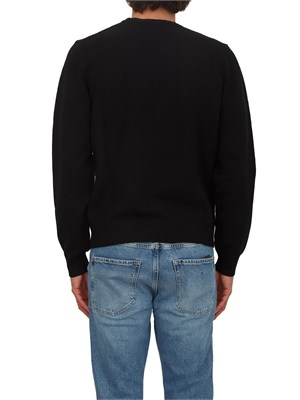 Maglia nera HUGO uomo in misto viscosa e lana in UOMO
