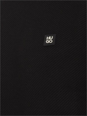 Maglia nera HUGO uomo in misto viscosa e lana in UOMO