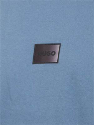 T-shirt HUGO uomo in cotone azzurro in UOMO