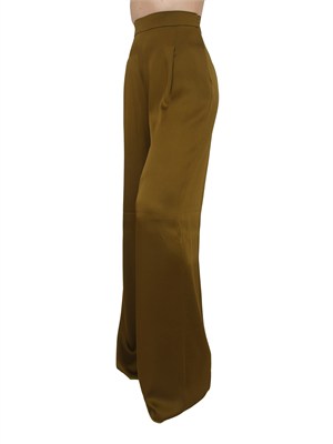 Pantaloni MSECONO Max Mara Studio in misto viscosa verde in DONNA