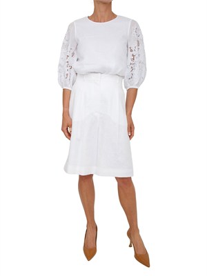 Blusa MSTORDINE Max Mara Studio in garza ramiÉ bianca in DONNA