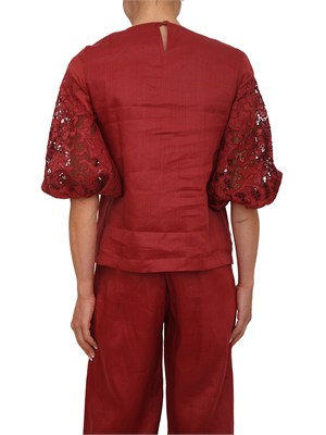 Blusa MSTORDINE Max Mara Studio in garza ramiÉ rossa in DONNA