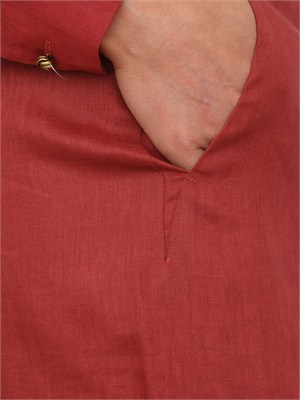 Pantalone MSTTAPIOCA Max Mara Studio in lino rosso in DONNA