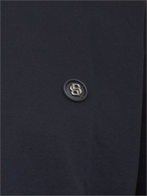 T-shirt BOSS uomo in cotone mercerizzato blu in UOMO