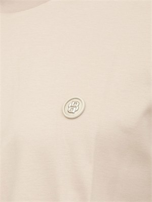 T-shirt BOSS uomo in cotone mercerizzato beige in UOMO
