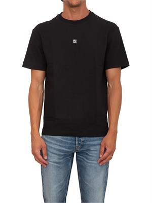 T-shirt HUGO uomo in cotone nero con logo in UOMO