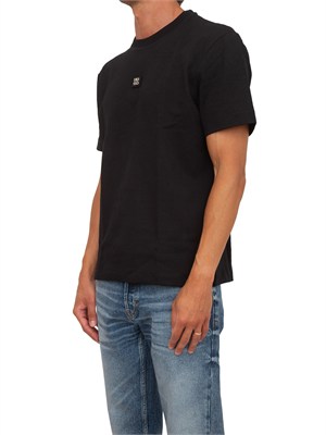 T-shirt HUGO uomo in cotone nero con logo in UOMO