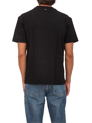 T-shirt HUGO uomo in cotone nero con logo in UOMO