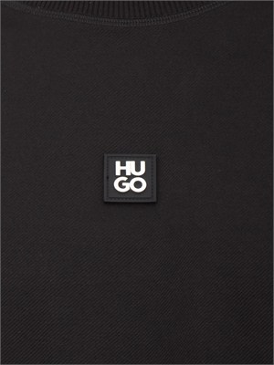T-shirt HUGO uomo in cotone nero con logo in UOMO