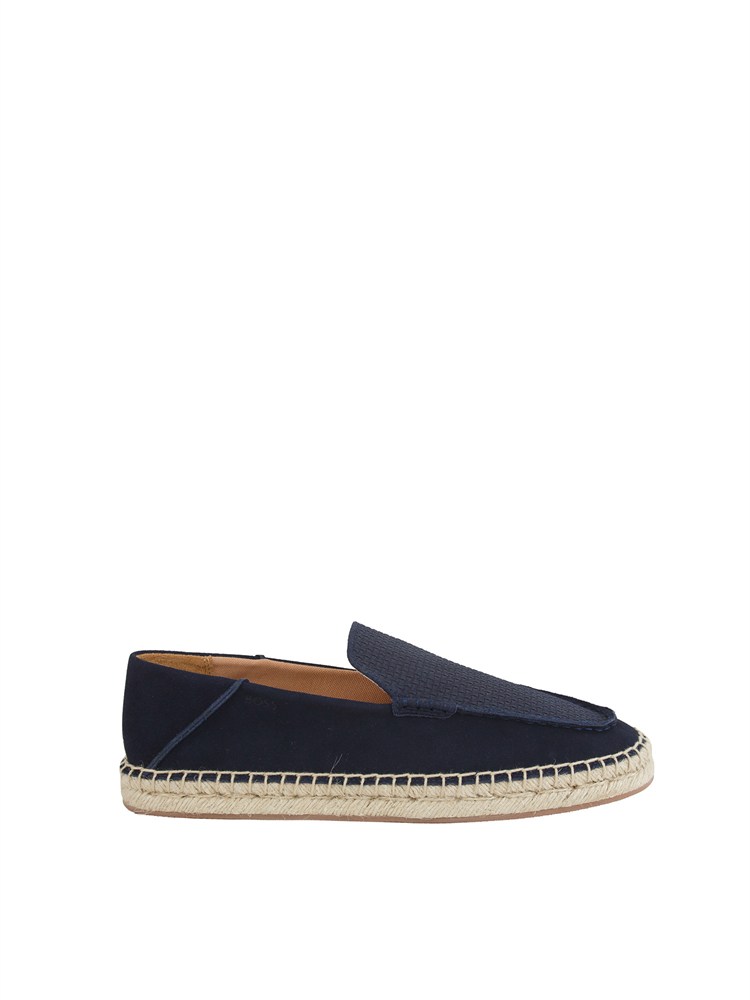 Espadrillas Boss uomo in pelle scamosciata blu