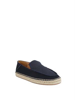 Espadrillas Boss uomo in pelle scamosciata blu in UOMO