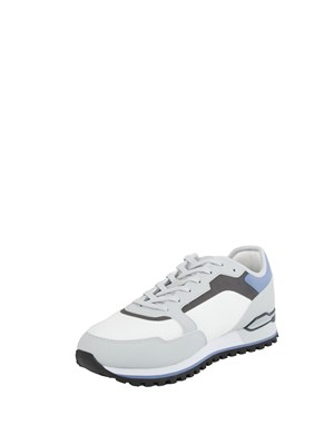 Sneakers grigie Boss uomo in pelle e tessuto tecnico in UOMO