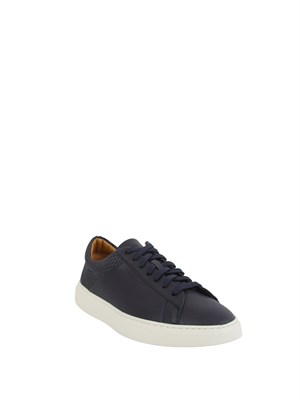 Sneakers Boss uomo in pelle blu in UOMO
