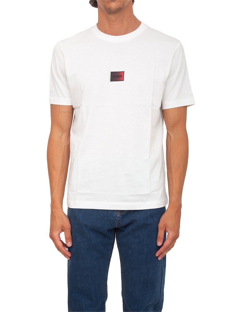 T-shirt HUGO uomo in cotone avorio