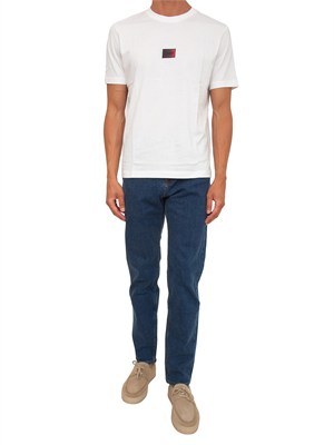 T-shirt HUGO uomo in cotone avorio in UOMO