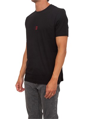 T-shirt HUGO uomo in cotone nero in UOMO