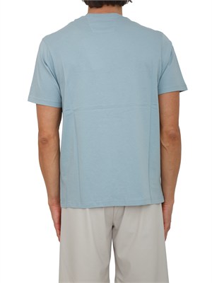 T-shirt CP Company in cotone azzurro con logo in UOMO