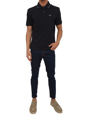 Polo C.P. Company in cotone blu in UOMO