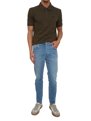 Polo C.P. Company in cotone verde kaki in UOMO