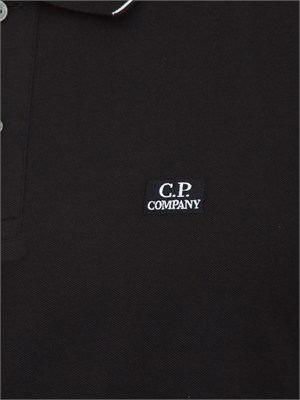 Polo C.P. Company in cotone nero in UOMO