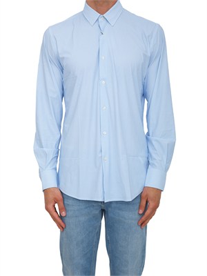 Camicia Liu Jo uomo in cotone azzurro microfantasia in UOMO