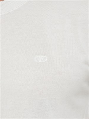 T-shirt Liu Jo uomo in crêpe di cotone bianco in UOMO