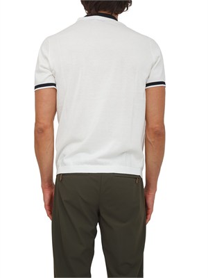 T-shirt in maglia Liu Jo uomo in cotone bianco con profili in UOMO