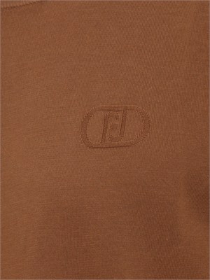 T-shirt in maglia Liu Jo uomo in cotone marrone con profili in UOMO