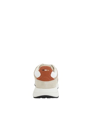 Sneakers beige BOSS uomo in mesh e suede in UOMO