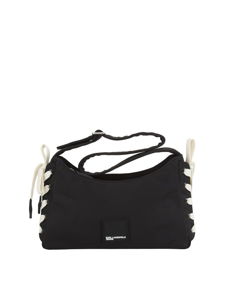 Borsa a spalla Karl Lagerfeld Jeans in tessuto nero