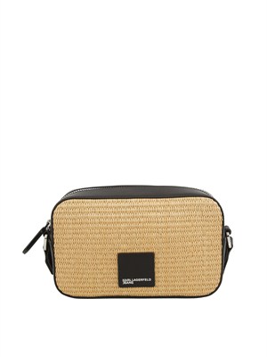 Camera bag Karl Lagerfeld Jeans intrecciata beige in DONNA