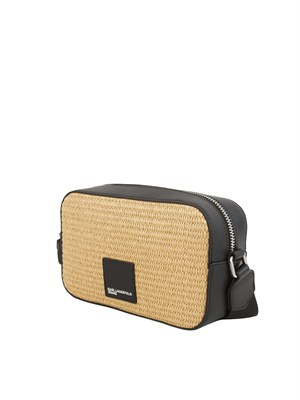 Camera bag Karl Lagerfeld Jeans intrecciata beige in DONNA