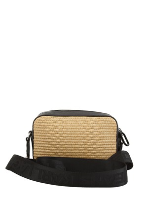 Camera bag Karl Lagerfeld Jeans intrecciata beige in DONNA
