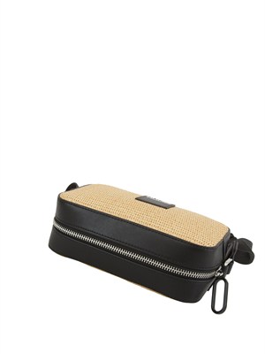 Camera bag Karl Lagerfeld Jeans intrecciata beige in DONNA
