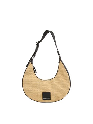 Borsa hobo Karl Lagerfeld Jeans intrecciata beige in DONNA
