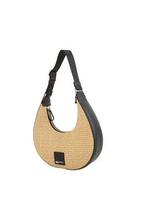 Borsa hobo Karl Lagerfeld Jeans intrecciata beige in DONNA